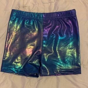 Girl’s Iridescent Metallic Shorts